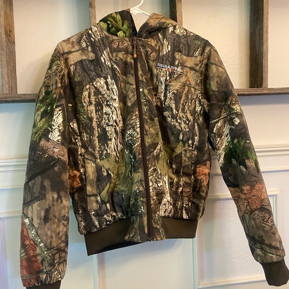 Field & Stream Green and Brown Puffer Jacket - Youth - Picture 1 of 4